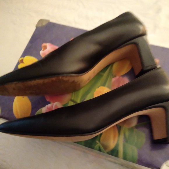 Alfani Black Leather Pumps | Size 10M - Picture 4 of 5